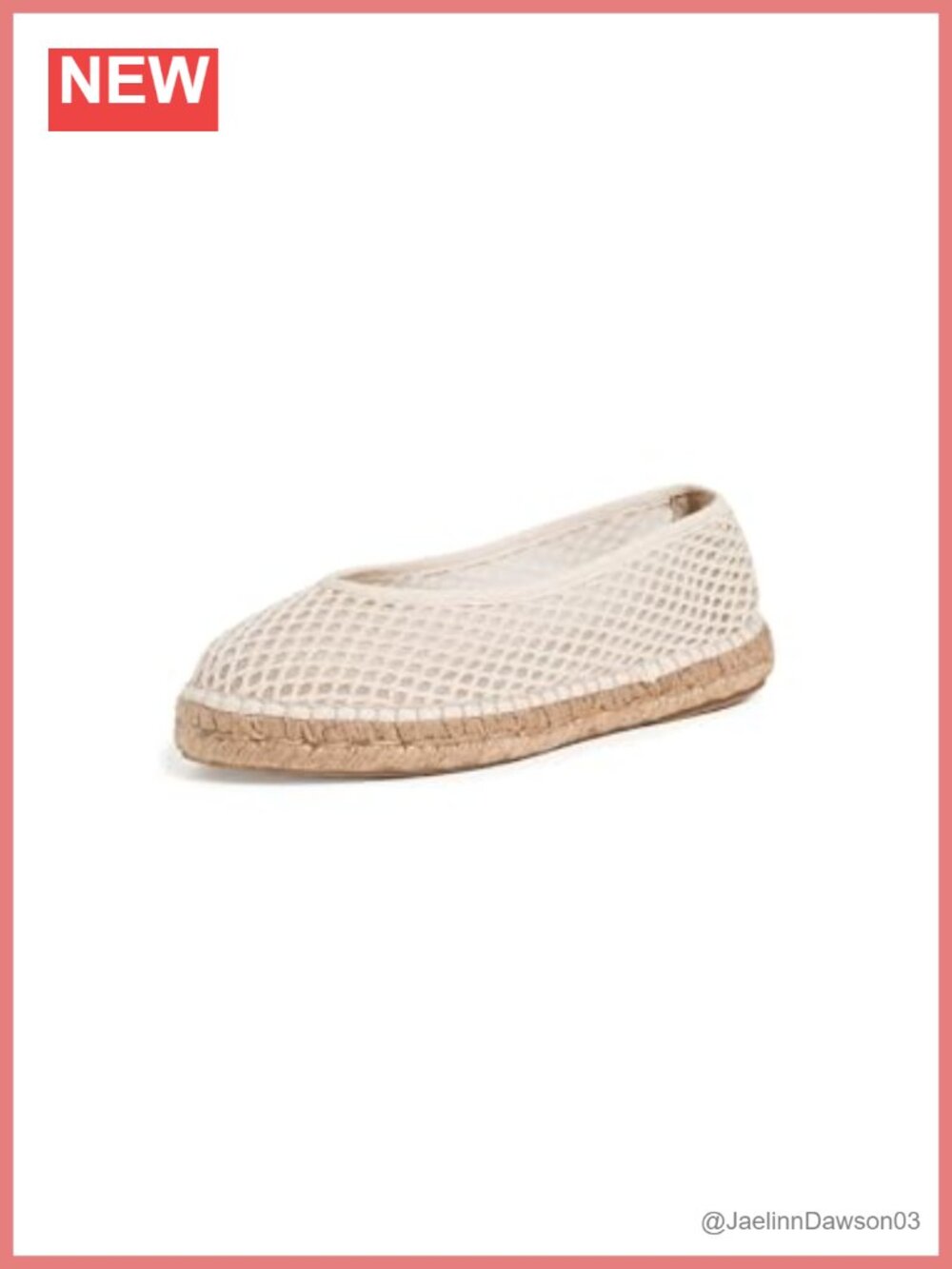 Ballet Flat Espadrilles Cushioned Rubber Sole Slip-On